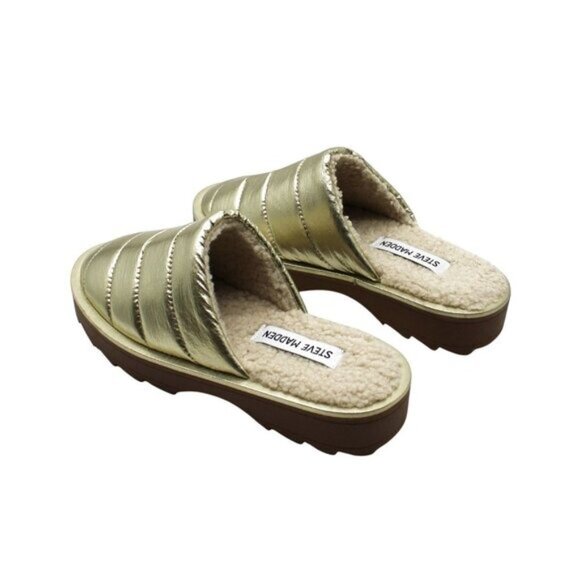 Chex Womens Quilted Faux Fur Lined Slide Slippers - Picture 7 of 8